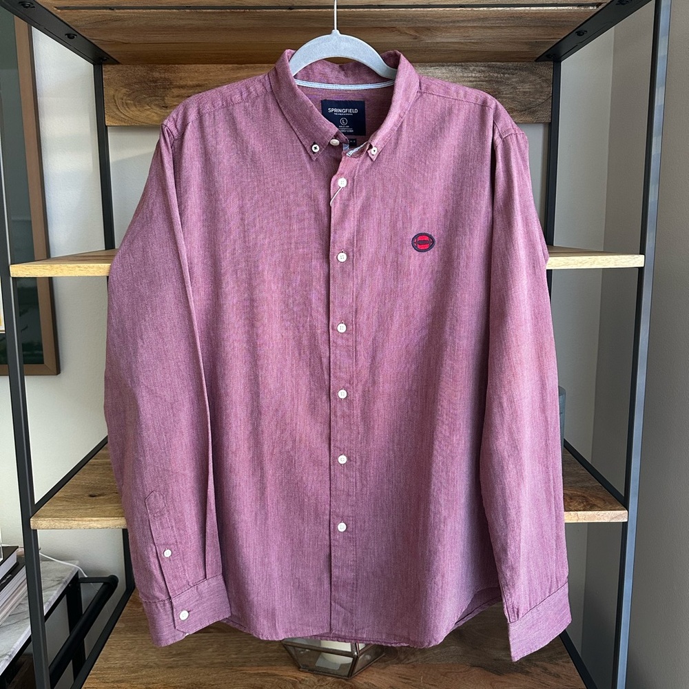 Springfield NEW Men’s Long-Sleeve Button Up Shirt, Size L
